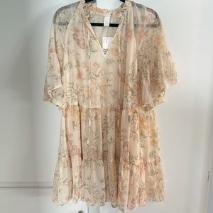 h and M floral dress